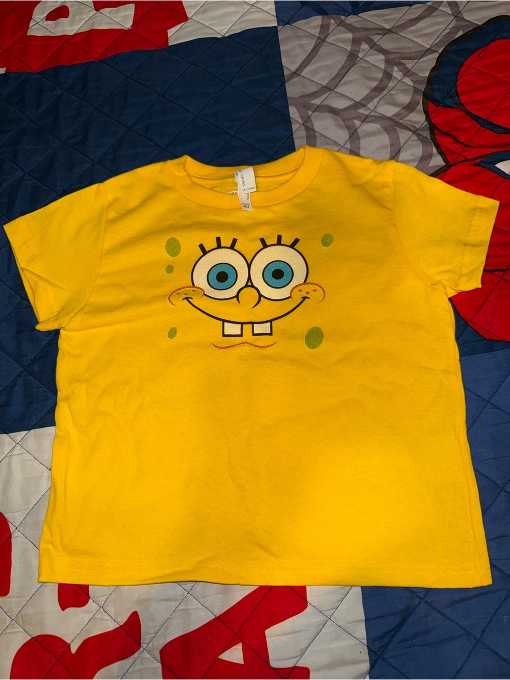 SpongeBob SquarePants Yellow Graphic Kids Short Sleeve Tee
